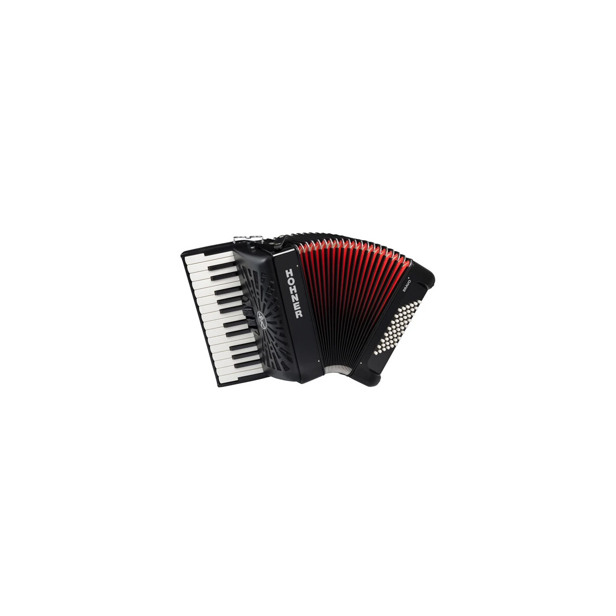 Hohner Bravo II 48 schwarz silent key