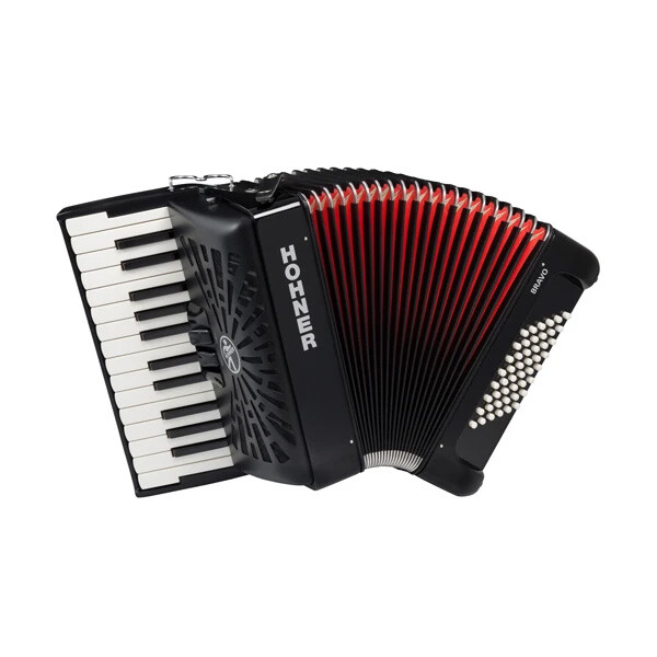 Hohner Bravo II 48 schwarz silent key