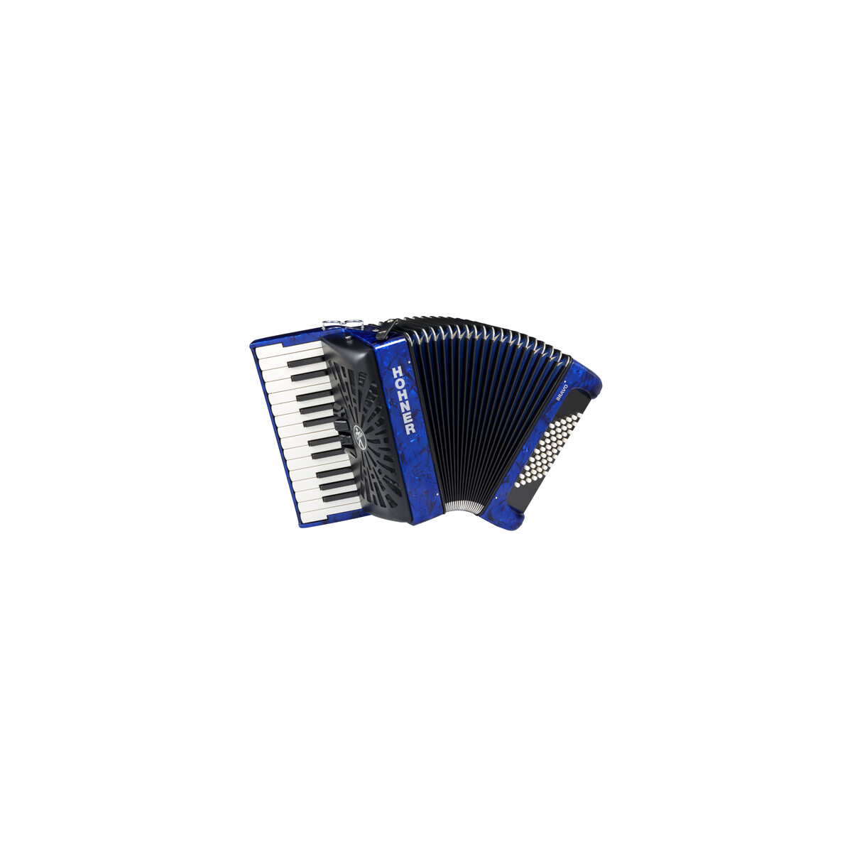 Hohner Bravo II 48 blau silent key - gebraucht