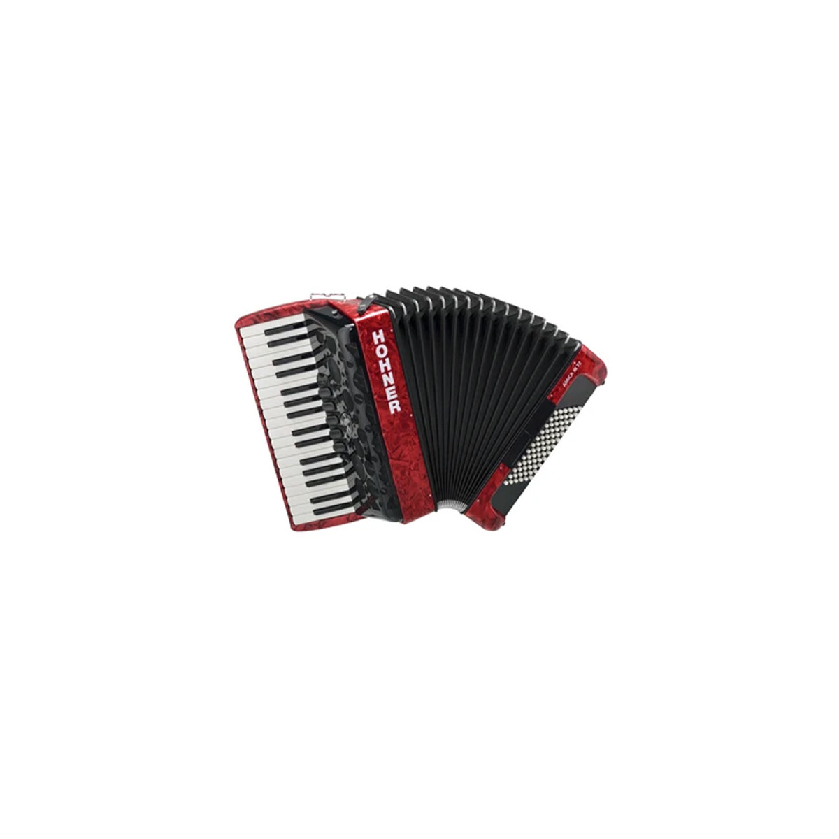 Hohner Amica Forte III 72 red accordion box