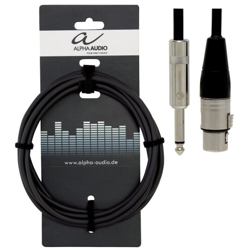 Mikrofonkabel Alpha Audio Pro Line XLR (f) - 6,3 mm Monoklinke