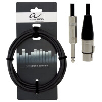 Mikrofonkabel Alpha Audio Pro Line XLR (f) - 6,3 mm Monoklinke