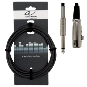 Mikrofonkabel Alpha Audio Basic Line XLR (f) - 6,3 mm...