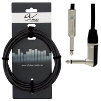 Alpha Audio 190520 Pro Line Instrumentenkabel 6,3 mm Monoklinke - 6,3 mm Winkelklinke mono