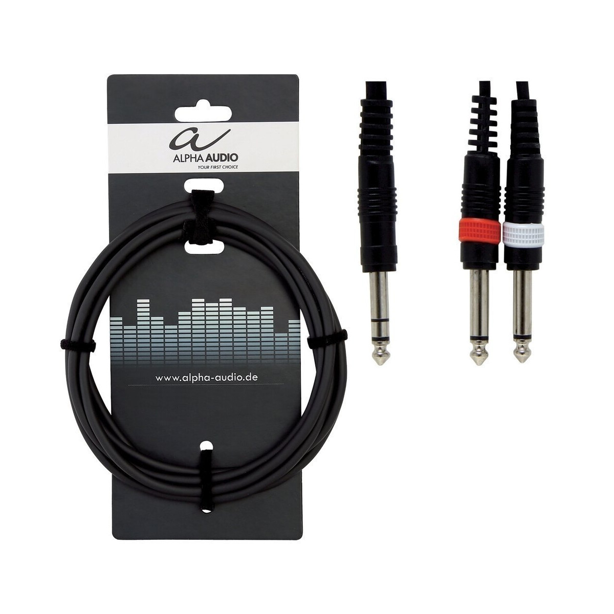 Y-Kabel Alpha Audio Basic Line 6,3 mm Stereoklinke - 2x...