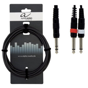 Y-Kabel Alpha Audio Basic Line 6,3 mm Stereoklinke - 2x...