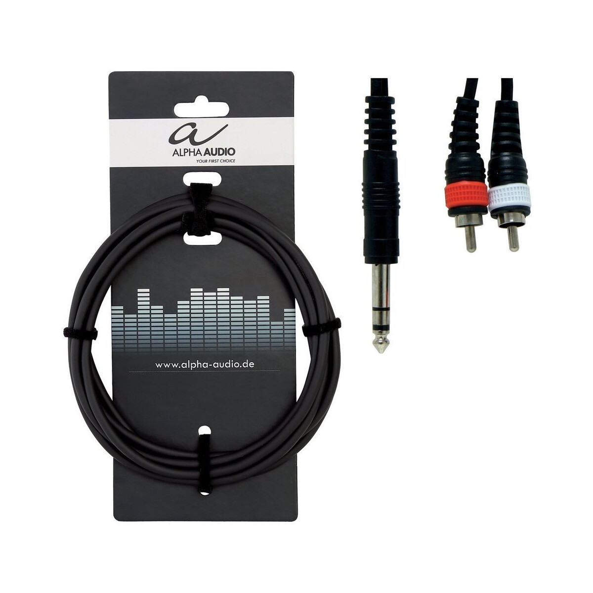 Y-Kabel Alpha Audio Basic Line 6,3 mm Stereoklinke - 2x...