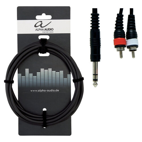 Y-Kabel Alpha Audio Basic Line 6,3 mm Stereoklinke - 2x Cinch