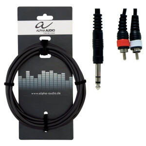 Y-Kabel Alpha Audio Basic Line 6,3 mm Stereoklinke - 2x...