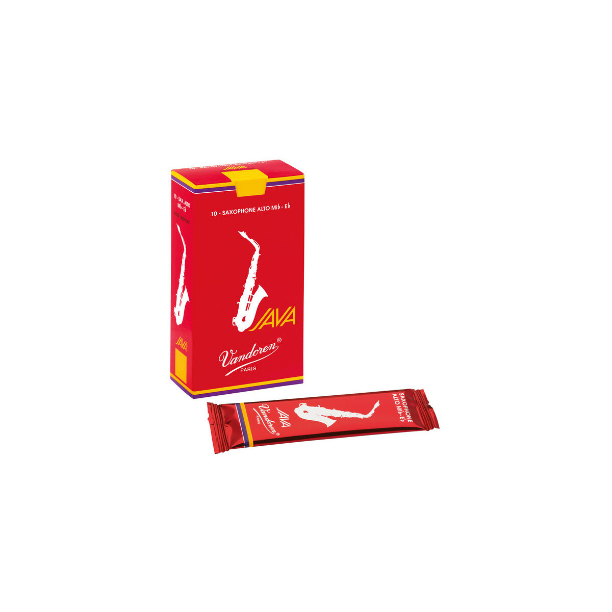 Vandoren Java Red Alt-Saxophon, Packung (10 Stück)