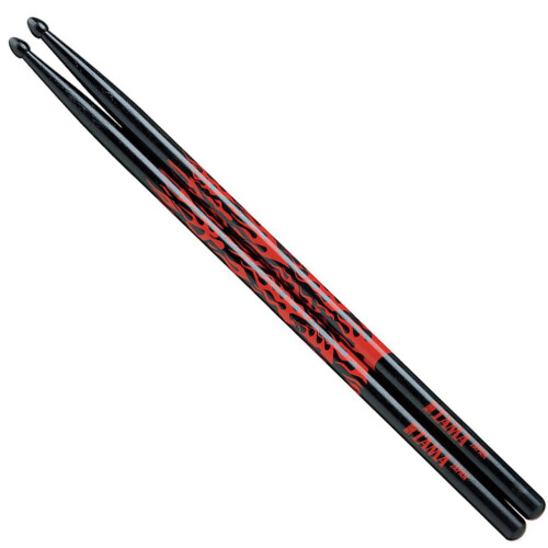 Tama Drumstick 5A-F-BR Oak schwarz-rot Flammen