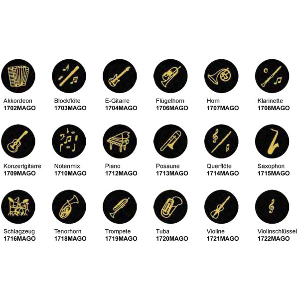 Instrument Magnet black-gold