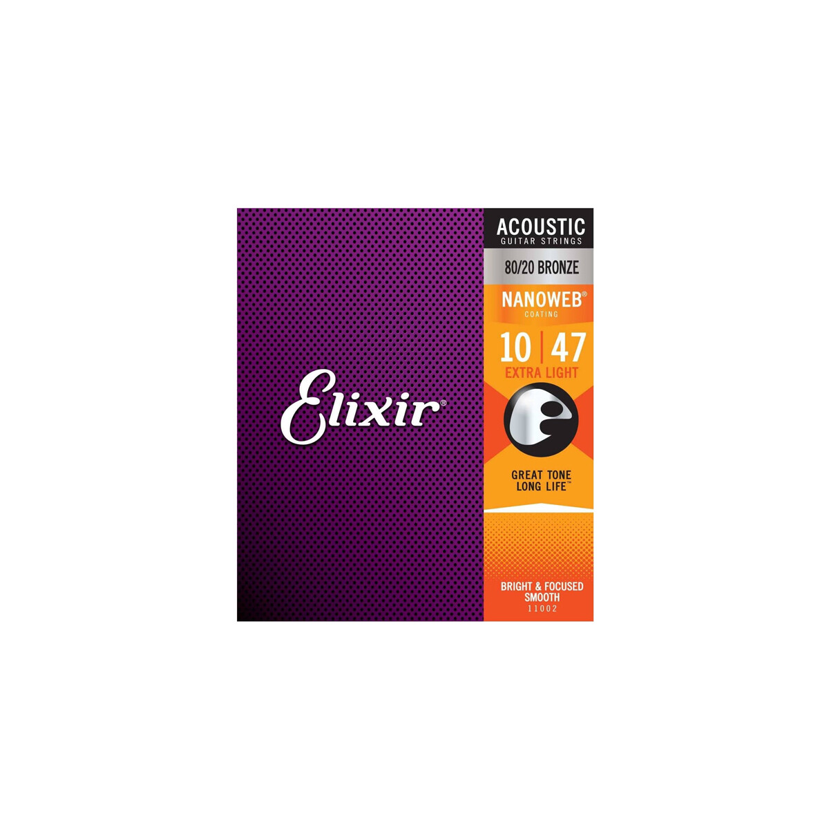 Elixir 11002 Acoustic Strings Nanoweb Extra Light Bronze...