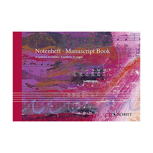 Music Notebook A5 Schott 4 staves