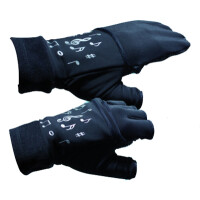 Thermo Overflap Handschuhe Kurzfinger mit Musikmotiv