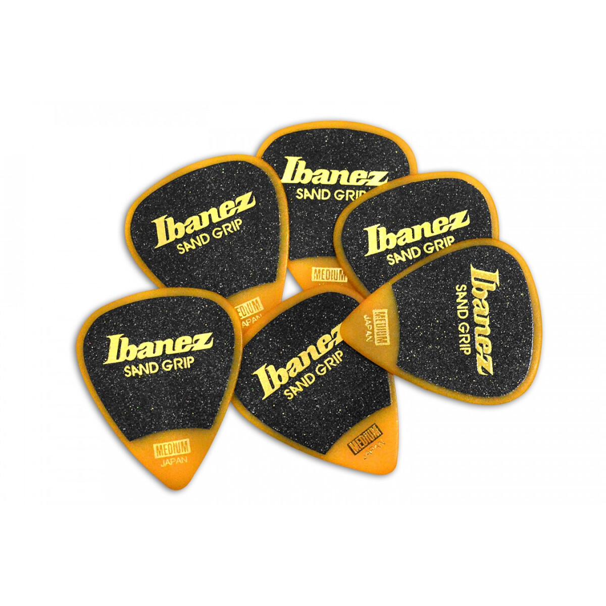 Ibanez PPA14MSG-YE Sand Grip Picks - 6 Stück