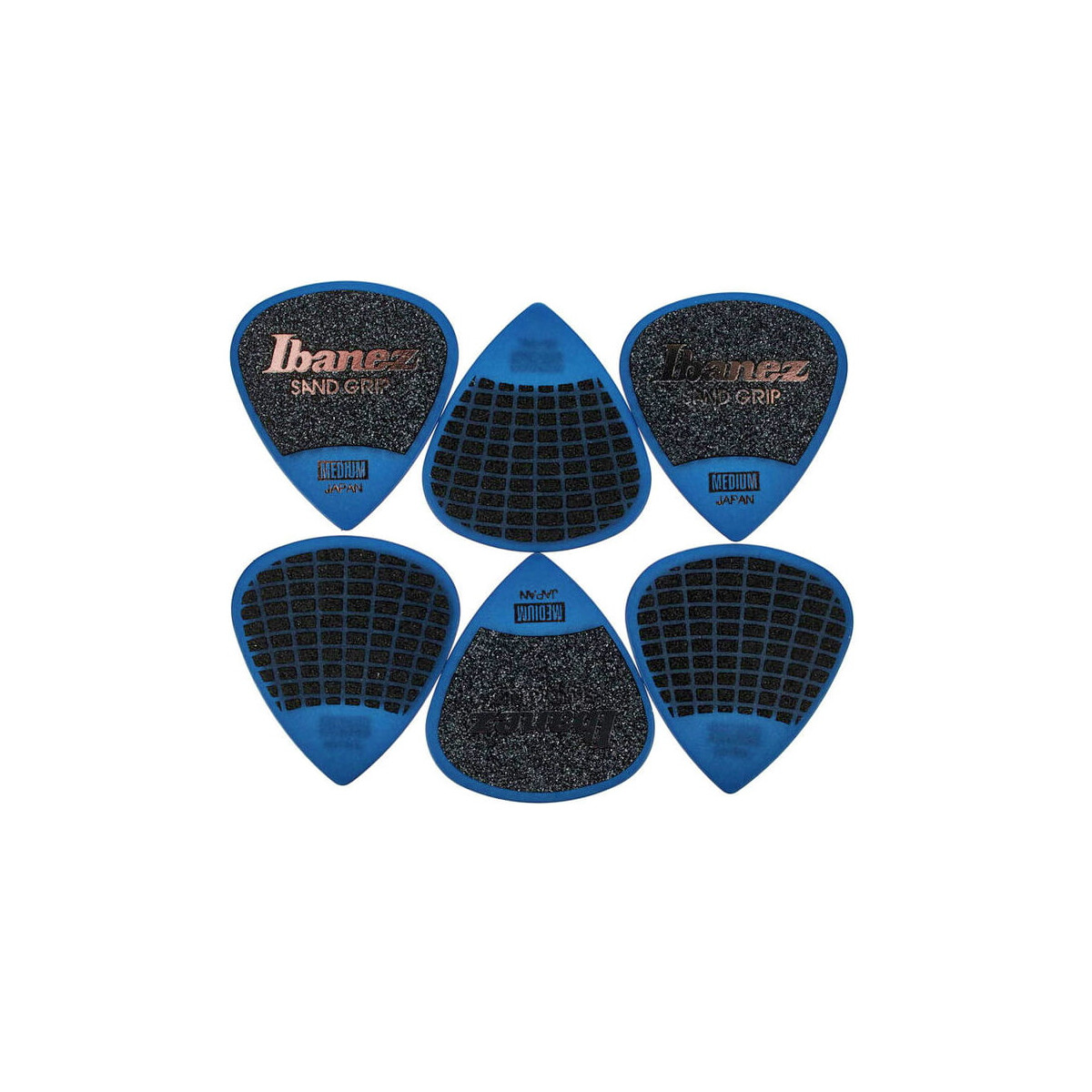 Ibanez PPA16MSG-DB Sand Grip Picks - 6 Stück