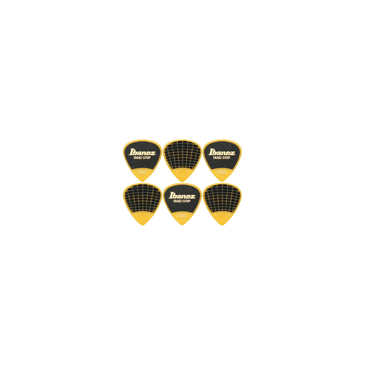 Ibanez PPA16MSG-YE Sand Grip Picks - 6 Stück