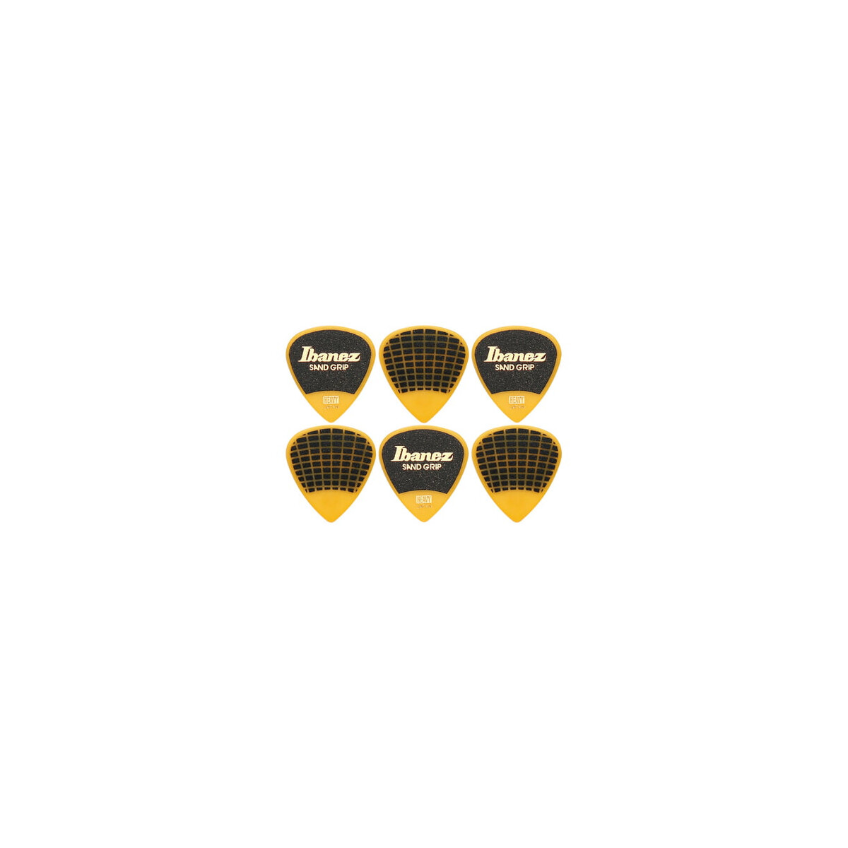 Ibanez PPA16HSG-YE Sand Grip Picks - 6 Stück