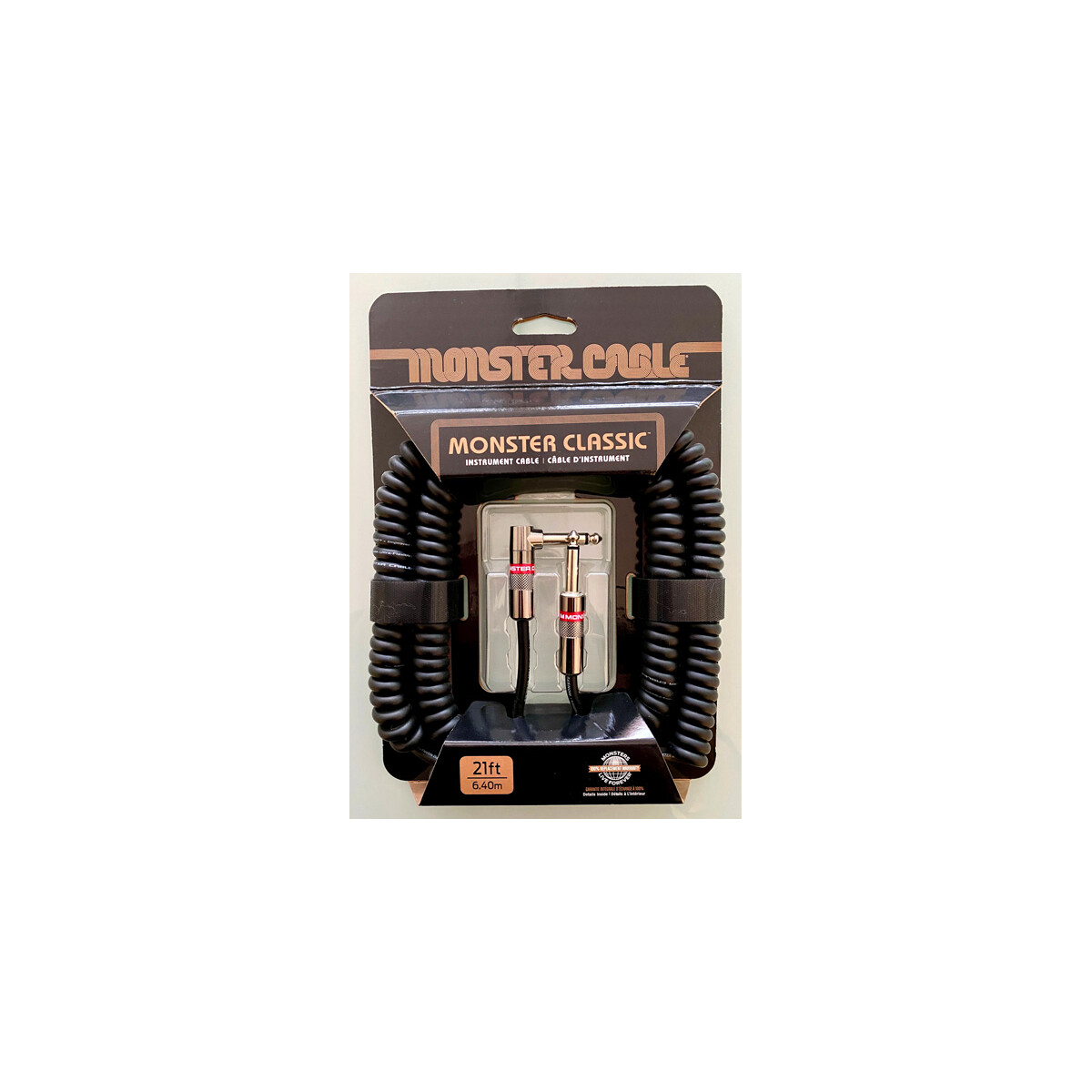 Spiral-Kabel Monster 21AC schwarz 6,4 m