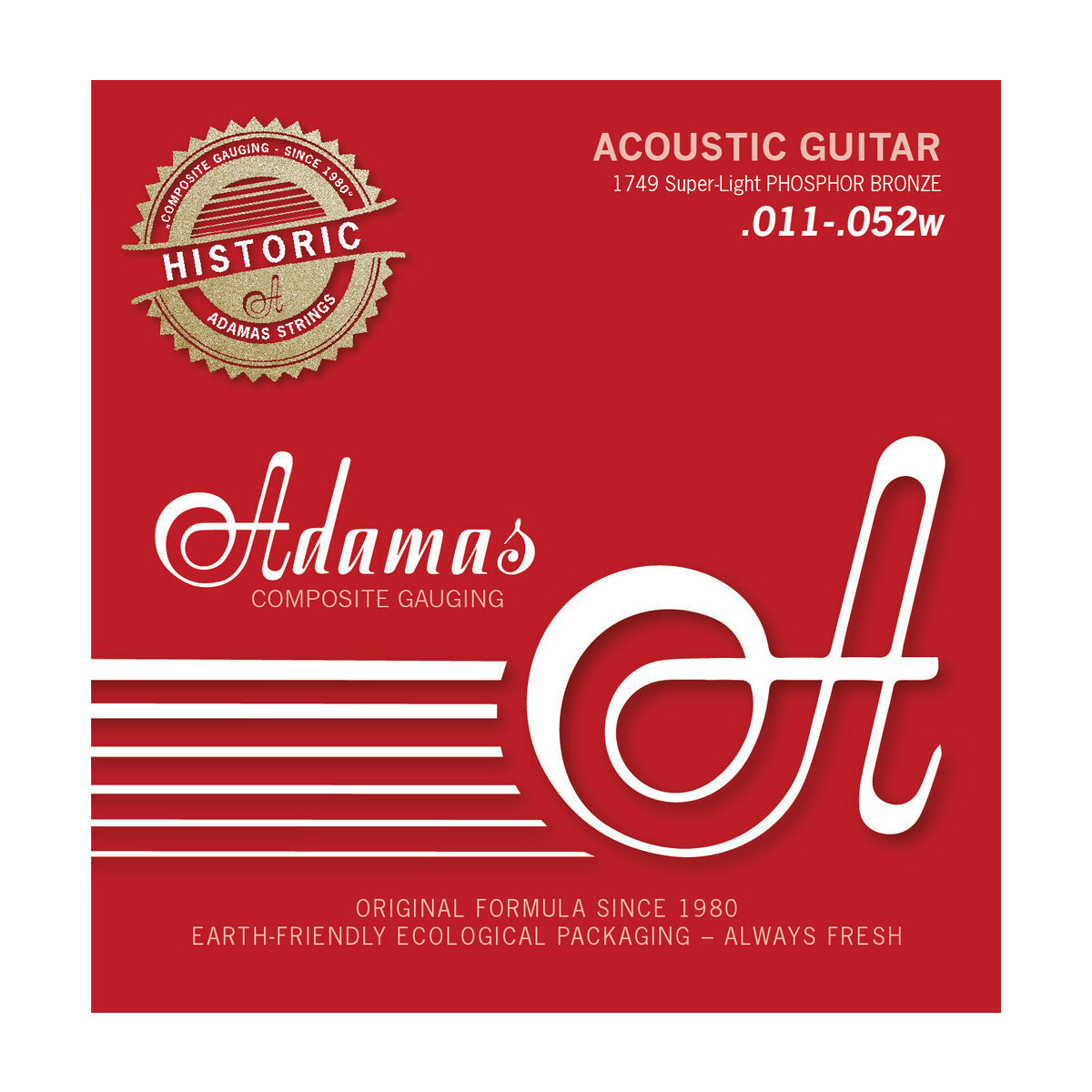 Adamas Acoustic Strings Phosphor Bronze Super Light 011-052w