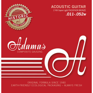 Adamas Acoustic Strings Phosphor Bronze Super Light 011-052w