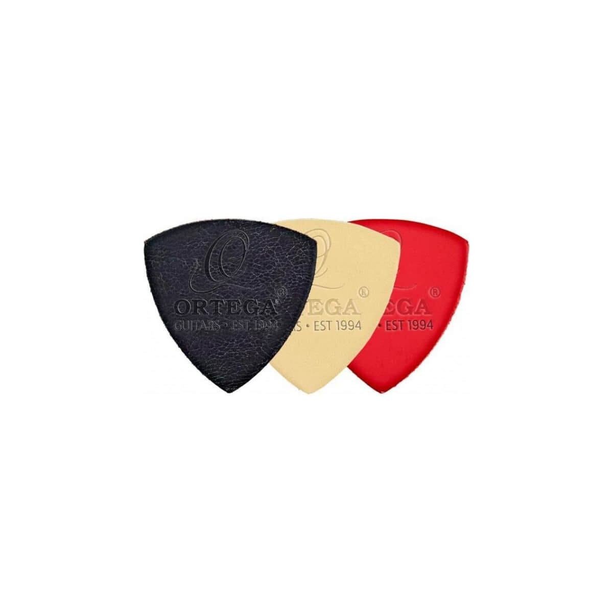 Ortega UKEPICK-ASS Plektrum Leder, 3er-Pack