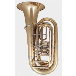 BG Brass B-Tuba Kompakt mit 4 Drehventilen Goldmessing