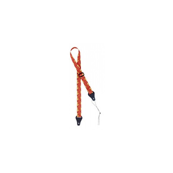 Ortega Ukulelen-Gurt Orange Flower