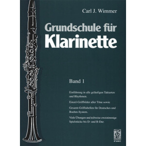 Grundschule f&uuml;r Klarinette Band 1 (Carl Wimmer)