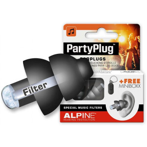 Alpine PartyPlug Ohrstöpsel Gehörschutz - schwarz