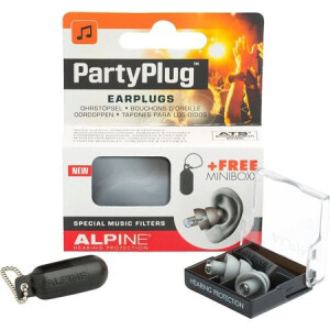 Alpine PartyPlug Ohrstöpsel Gehörschutz - grau