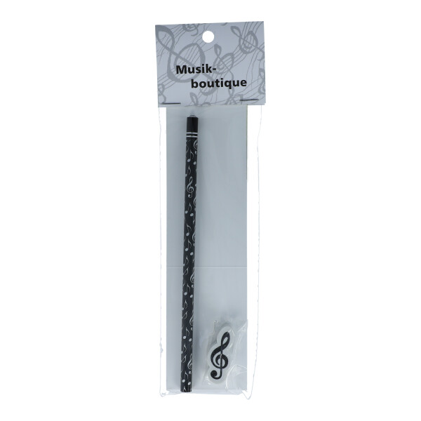Writing set with pencil and rubber
