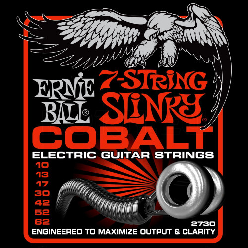 Ernie Ball 2730 Saiten für 7-Saiter E-Gitarre 010-062 Cobalt
