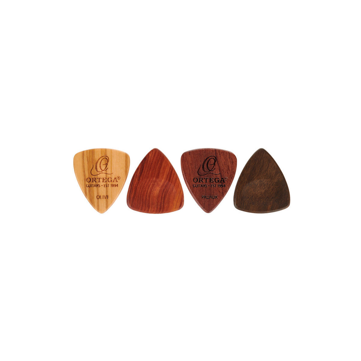 Ortega OGPW-MIX4 Plektrum Holz, 4er-Pack