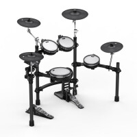 KAT KT-300 Digital Drum Set Elektronisches Schlagzeug mit Remo Mesh inkl. Rack