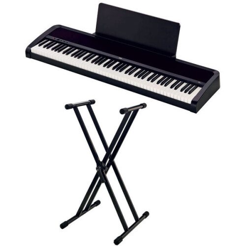 Korg B2 Stage-Piano schwarz (Digitalpiano) + K&M Keyboardständer Bundle