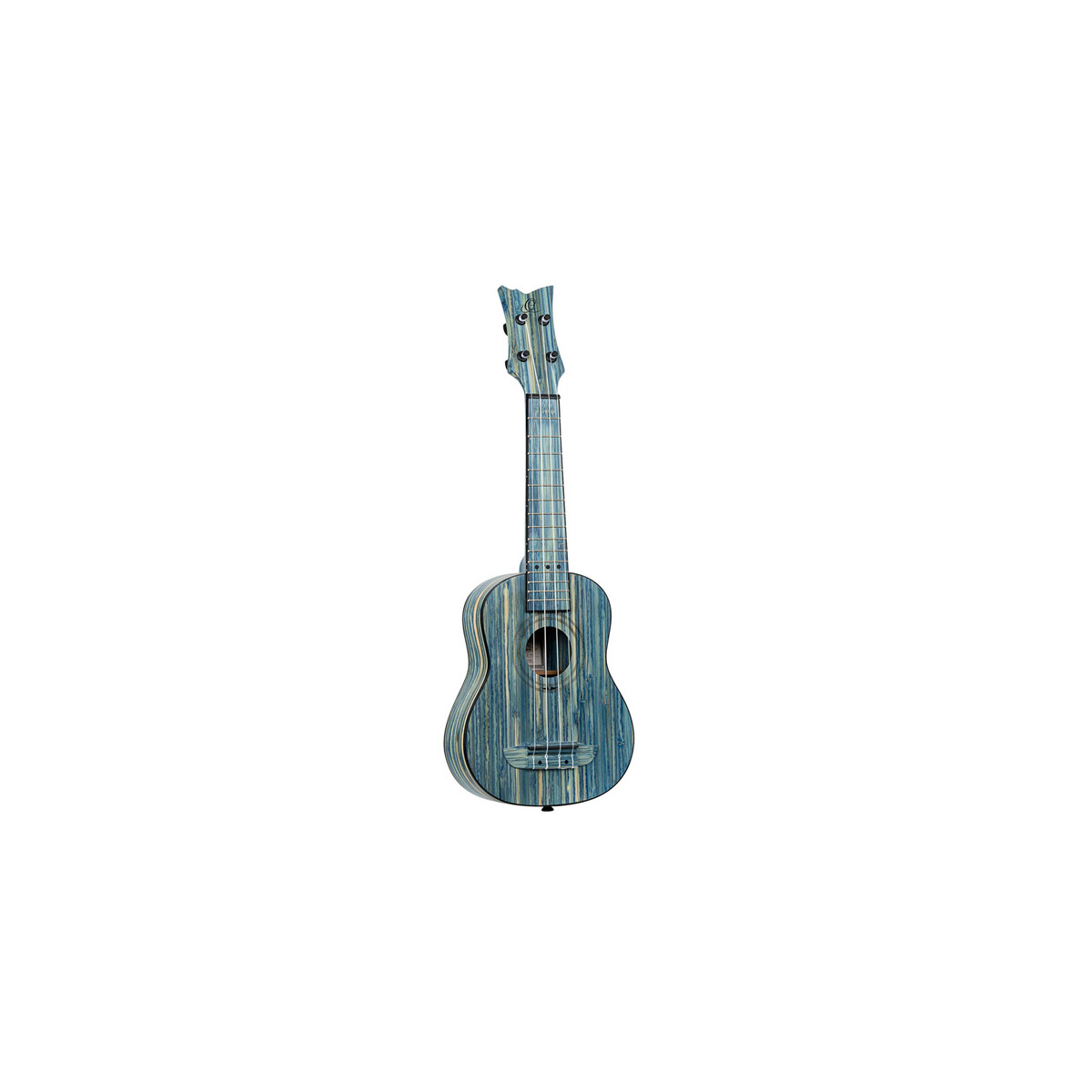 Ortega RUSWB-SO Soprant-Ukulele, Bambus, stone washed blue