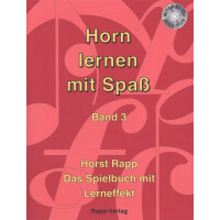 Horn lernen mit Spaß Band 3 mit CD (Horst Rapp)