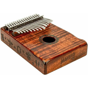 Mahalo Kalimba Flame Koa mit Tasche