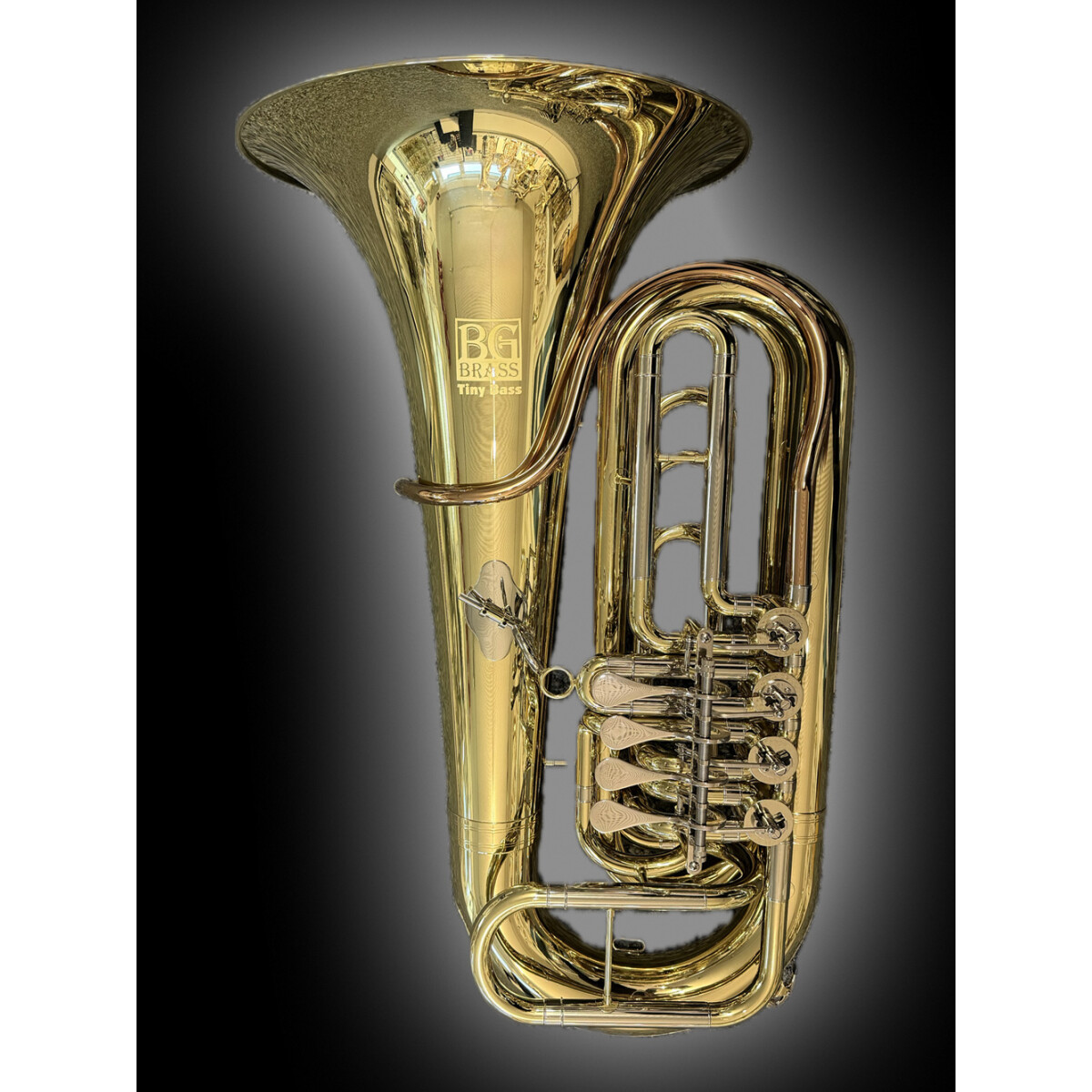 BG Brass Tiny Bass B-Kompakt-Tuba Kompakt mit 4 Drehventilen