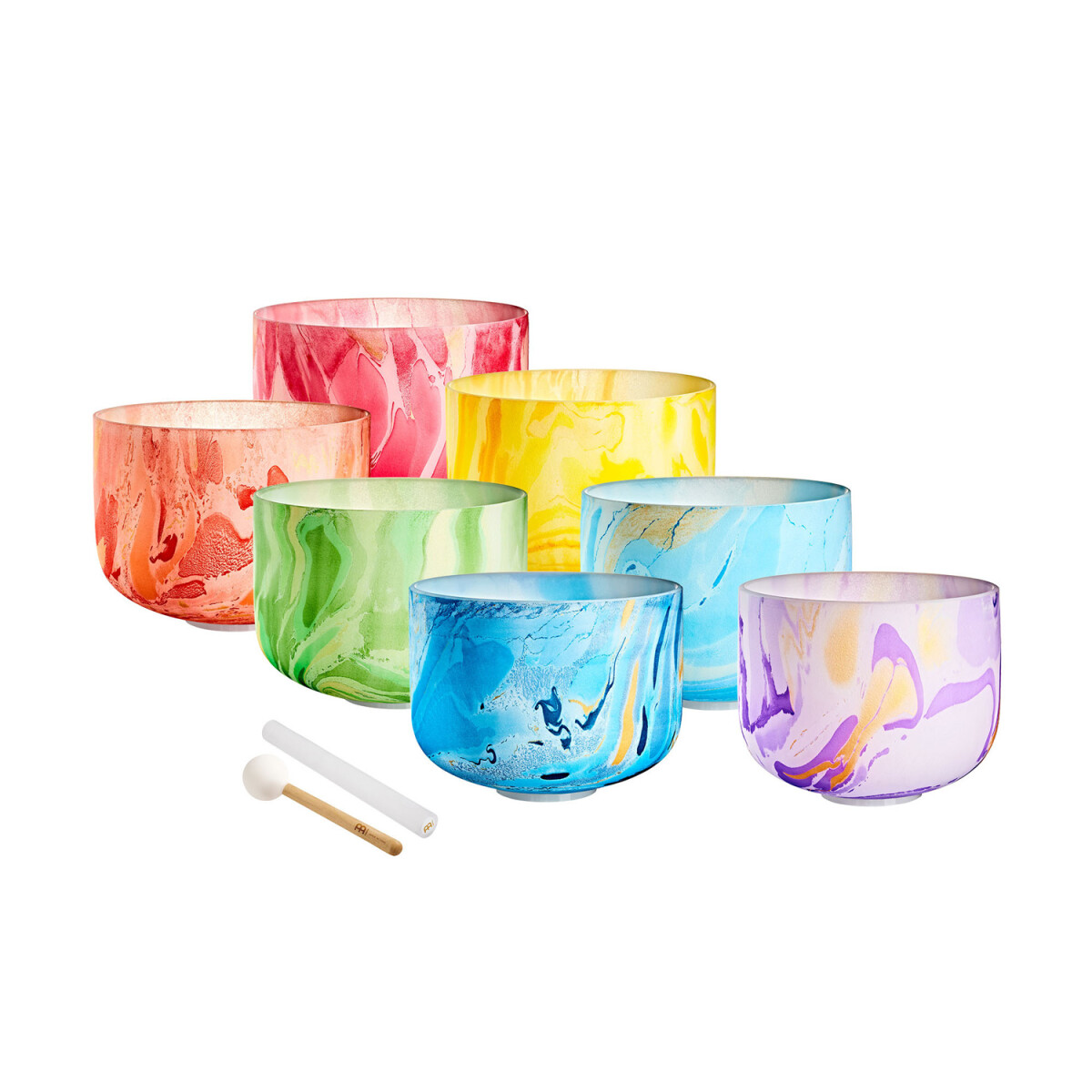 Meinl Sonic Energy 7-teiliges Marble Crystal Singing Bowl Ch