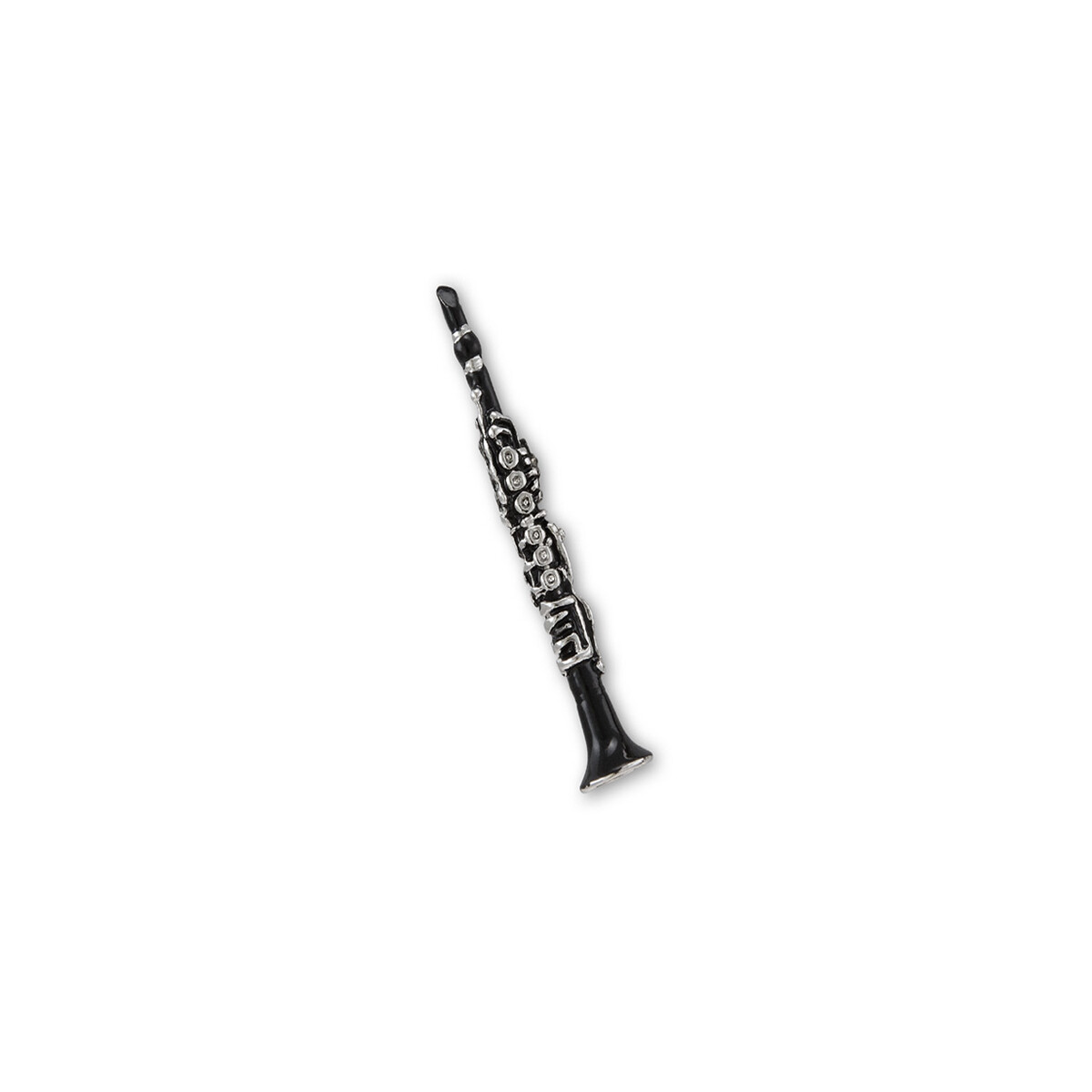 Anstecker Klarinette, schwarz-silber