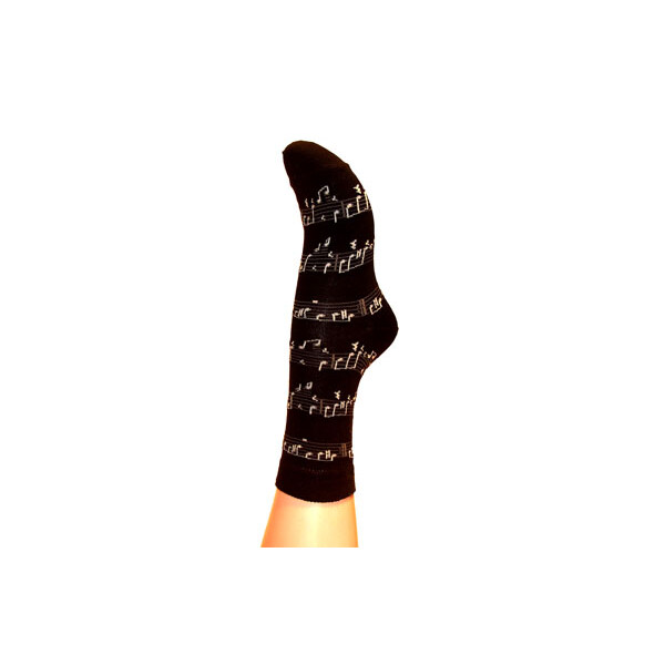 Musik-Socken Noten weiß