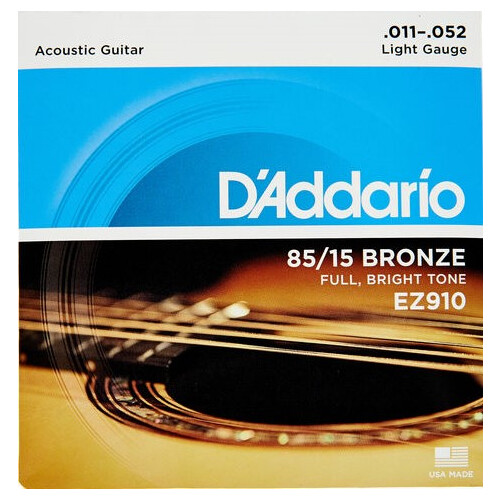 Daddario EZ910 Acoustic Strings Light 85/15 Bronze 011-052