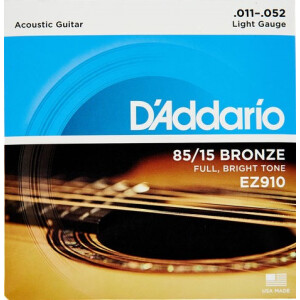 Daddario EZ910 Acoustic Strings Light 85/15 Bronze 011-052