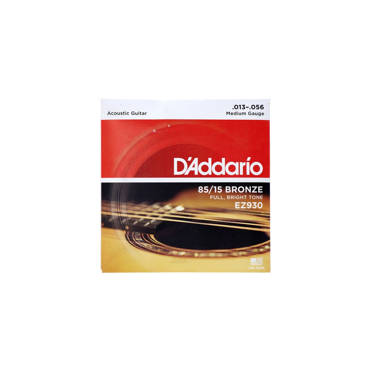 Daddario EZ930 Acoustic Strings Medium 85/15 Bronze 013-056