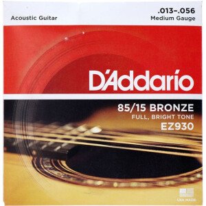 Daddario EZ930 Acoustic Strings Medium 85/15 Bronze 013-056
