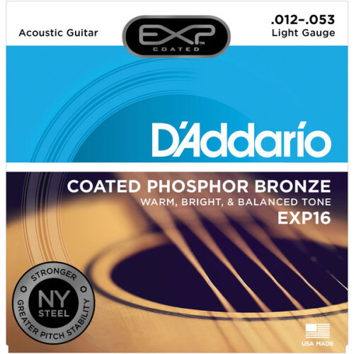 Daddario EXP16 Acoustic Strings Light Phosphor Bronze 012-053