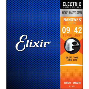 Elixir 12002 Saiten für E-Gitarre Super Light 009-042